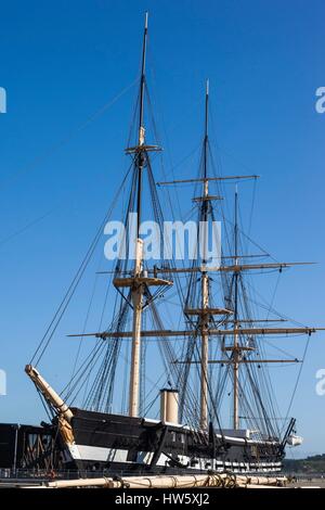 Le Danemark, le Jutland, Ebeltoft, Fregatten Jylland, bateau en bois le plus long du monde. Banque D'Images