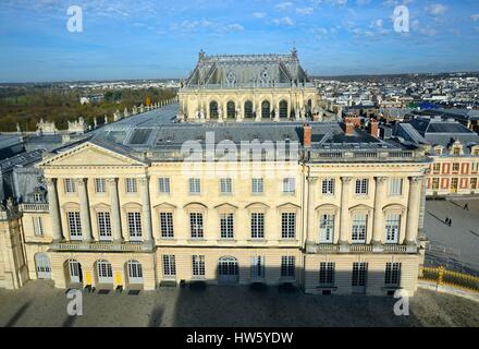 France Yvelines Versailles Château de Versailles classée au Patrimoine Mondial de l'UNESCO l'aile Gabriel et la chapelle dans le Banque D'Images