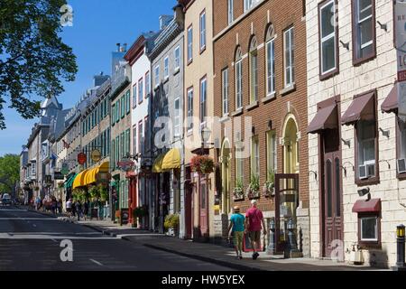 Canada, Québec, province de Québec, le Vieux Québec inscrite au Patrimoine Mondial de l'UNESCO, la haute ville, rue Saint-Louis Banque D'Images