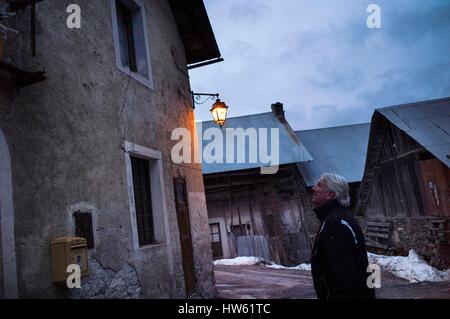 France, Hautes Alpes, ╔crins, parc national de la vallée de Freissinieres, Freissignieres, Les Viollins hameau Banque D'Images