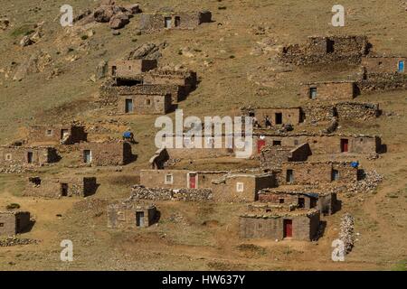 Le Maroc, Haut Atlas, le plateau d'Oukaimeden, les bergeries Banque D'Images