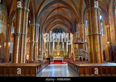 La Hongrie, Budapest, inscrite au Patrimoine Mondial de l'UNESCO, l'église Matthias Banque D'Images