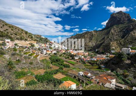 Espagne, Canaries, La Gomera island a déclaré Réserve de biosphère par l'UNESCO, Vallehermoso Banque D'Images