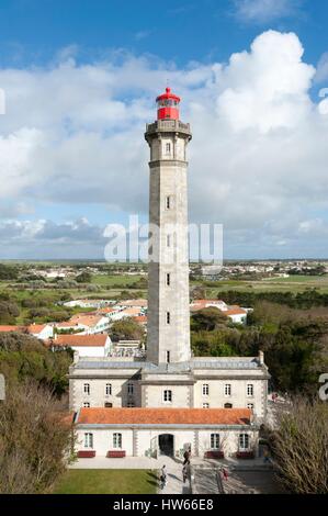 France, Charente Maritime, Ile de Ré, Saint Clement des baleines, Phare des Baleines Banque D'Images