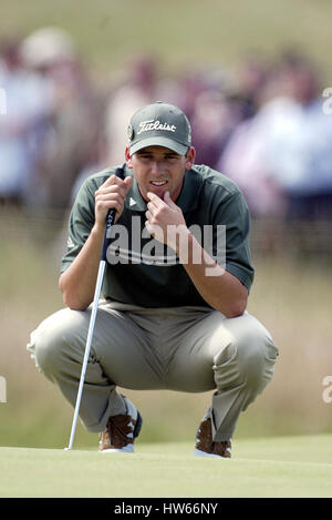 SERGIO GARCIA ESPAGNE L'OPEN MUIRFIELD EN ÉCOSSE LE 21 JUILLET 2002 Banque D'Images