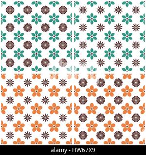 Ensemble de quatre milieux transparent floral, vector illustration. Illustration de Vecteur