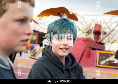 Les enfants à la foire Banque D'Images