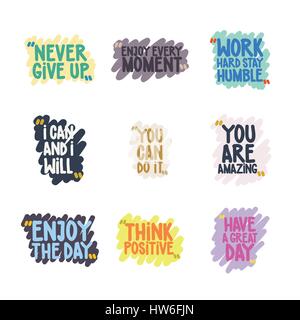 Citation manuscrite Set Illustration de Vecteur