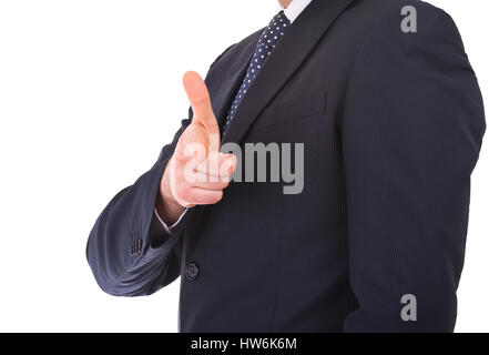 Businessman hand gesture des armes à feu. Banque D'Images