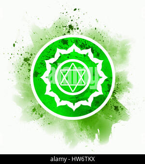 Symbole du chakra anahata Banque D'Images
