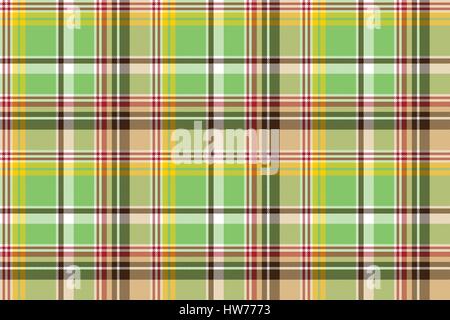 Texture tissu madras vert plaid modèle homogène. Vector illustration. Illustration de Vecteur