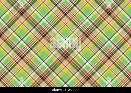 Texture tissu madras vert plaid modèle homogène. Vector illustration. Illustration de Vecteur