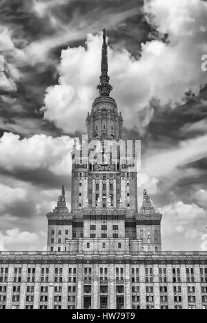 L'Université d'État Lomonosov, bâtiment emblématique et une visite à Moscou, Russie Banque D'Images