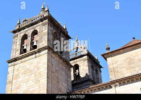 Clocher de la cathédrale de Braga Banque D'Images