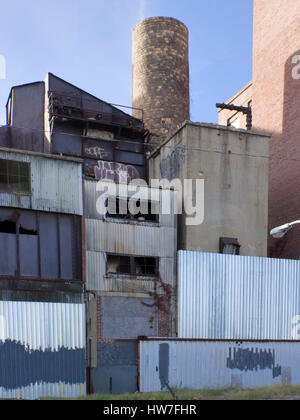 Site industriel abandonné dans l'est de Baltimore Banque D'Images