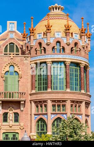 Espagne Catalogne Barcelone El Guinardo Hôpital Sant Pau conçu en 1901 par l'architecte catalan Lluís Domènech i Montaner Sant Banque D'Images