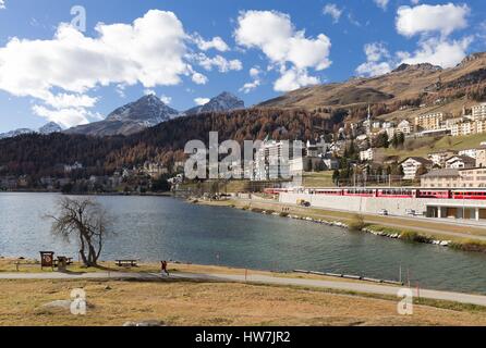 La Suisse, Canton des Grisons, Engadine Saint-Moritz, Banque D'Images