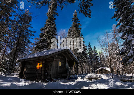 Cabane dans les bois Banque D'Images