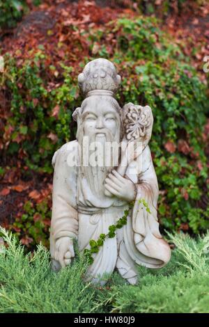 L'Australie, Victoria, Bendigo, Golden Dragon Museum and Gardens, musée de la vie des immigrants chinois, statue de jardin Banque D'Images