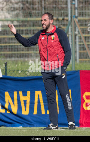 Levanto, Italie. Mar 16, 2017. Cristian Stellini (Gênes) Football/soccer : Torneo di Viareggio 2017 Groupe 9 match entre Gênes CFC 1-3 Cagliari Calcio au Stadio Scaramuccia-Raso in Levanto, Italie . Credit : Maurizio Borsari/AFLO/Alamy Live News Banque D'Images