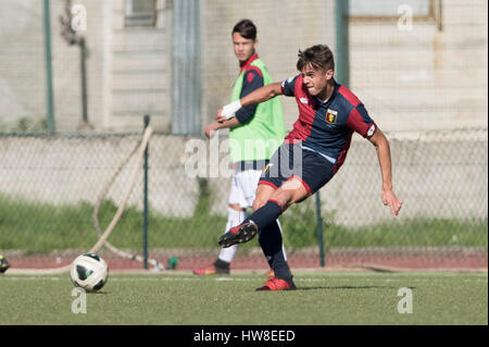 Levanto, Italie. Mar 16, 2017. Massimo Tazzer (Gênes) Football/soccer : Torneo di Viareggio 2017 Groupe 9 match entre Gênes CFC 1-3 Cagliari Calcio au Stadio Scaramuccia-Raso in Levanto, Italie . Credit : Maurizio Borsari/AFLO/Alamy Live News Banque D'Images