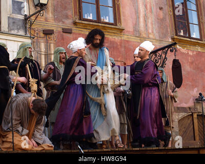 ŠKOFJA LOKA, SI - 4 avril : Kranj Passion Play, basée sur le plus ancien texte enregistré en langue slovène. Škofja Loka, le 4 avril 2009 Banque D'Images