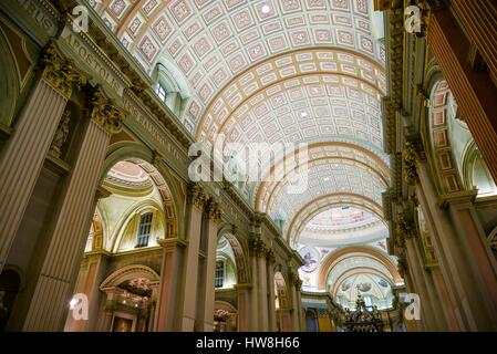 Canada, Québec, Montréal, Catedrale Marie-Reine du mond, la cathédrale, de l'intérieur Banque D'Images