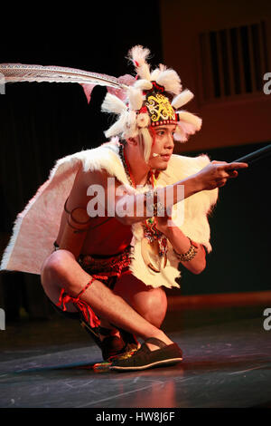 La Malaisie, Kuala Lumpur, spectacle culturel, danse traditionnelle, danseur, Banque D'Images