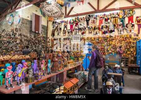 Guatemala, Sacatepequez, Guatemala Antigua, classée au Patrimoine Mondial de l'UNESCO, Nim Pot, magasin d'artisanat maya Banque D'Images