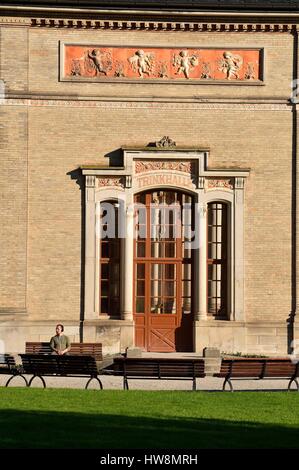 Allemagne, Baden Württemberg, Forêt-Noire (Schwarzwald), Baden Baden, Kurgarten, Trinkhalle (pompes) Banque D'Images