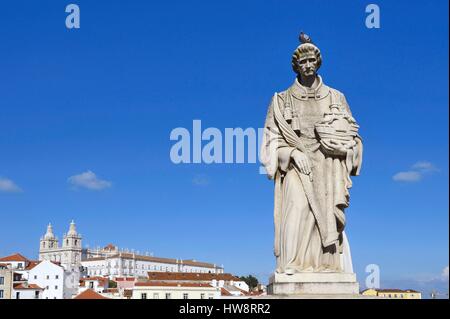 Portugal, Lisbonne, Alfama, belvédère Portas do Sol Banque D'Images