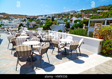 Île de Grèce antorini europe vieille maison et couleur blanc Banque D'Images