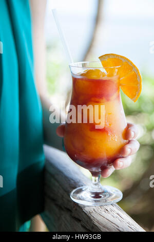 Cocktail mangue à Little Palm Island Resort dans les Florida Keys Banque D'Images