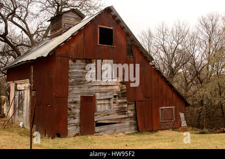 Old weathered barn au Nebraska Banque D'Images