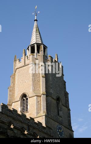 L'église St Mary vierge, Burwell, Cambridgeshire, la plupart de l'édifice actuel date du 15e siècle Banque D'Images