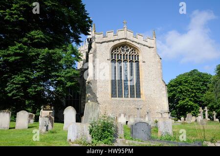 L'église St Mary vierge, Burwell, Cambridgeshire, la plupart de l'édifice actuel date du 15e siècle Banque D'Images