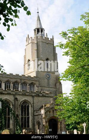 L'église St Mary vierge, Burwell, Cambridgeshire, la plupart de l'édifice actuel date du 15e siècle. Nikolaus Pevsner a décrit comme "le mo Banque D'Images