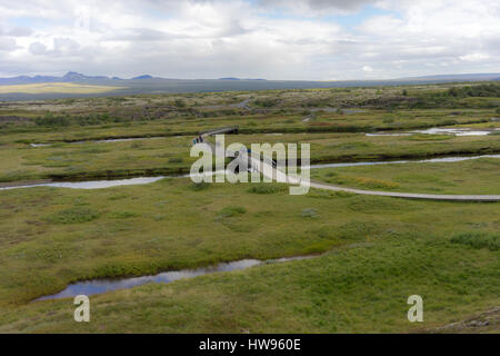 Scène de Laugavegurinn Trail, de l'Islande. J'ai parcouru ce sentier de 35 km en un jour peu de temps après la fin de l'OSPT en Europe continentale. Banque D'Images