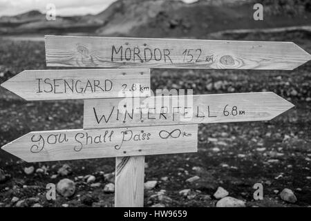 Scène de Laugavegurinn Trail, de l'Islande. J'ai parcouru ce sentier de 35 km en un jour peu de temps après la fin de l'OSPT en Europe continentale. Banque D'Images