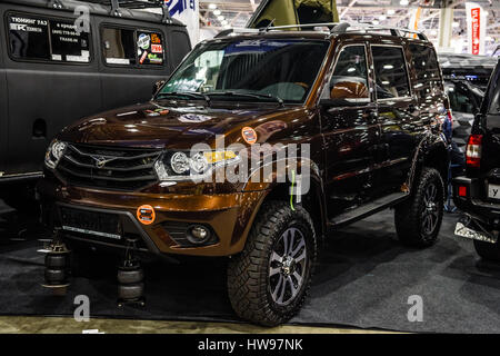 Moscou - 19 août 2016 : UAZ Patriot-3163 présenté au Salon Automobile International de Moscou mias le 20 août 2016 à Moscou, Russie. Banque D'Images