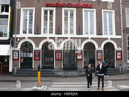 De Kleine Komedie, le plus ancien théâtre d'Amsterdam (1788). Rue Amstel, centre d'Amsterdam, Pays-Bas Banque D'Images