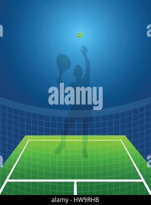 Sport tennis fond. man. vector Illustration de Vecteur