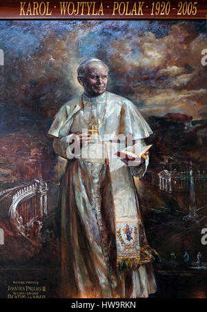 Saint Jean Paul II par Natalia Tsarkova dans l'église de Santa Maria del Popolo, Rome, Italie le 02 septembre 2016. Banque D'Images