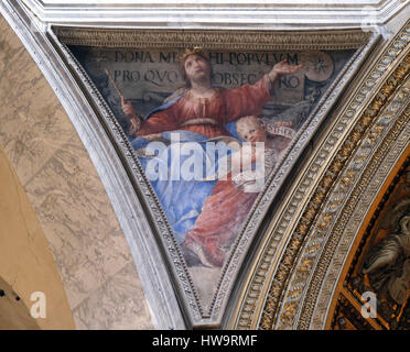 Fresco Esther par Raffaele Vanni dans l'église de Santa Maria del Popolo, Rome, Italie le 02 septembre 2016. Banque D'Images