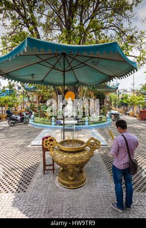 Vietnam, le delta du Mékong, Chau Doc, Temple Chau Phu Banque D'Images