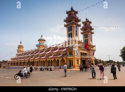 Vietnam, Tay Ninh, Saint-Siège, Cao Dai Great Temple Cao Dai, extérieur Banque D'Images