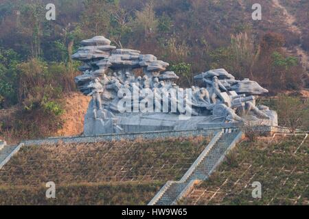 Vietnam, Dien Bien Phu, monument militaire Banque D'Images