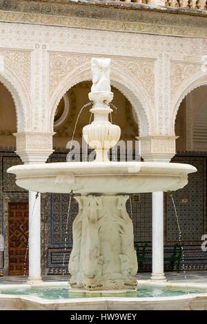 Espagne, Andalousie, Sevilla, centre historique, la Casa de Pilatos (maison de Pilate), palais mudéjar, gothique et de style renaissance Banque D'Images