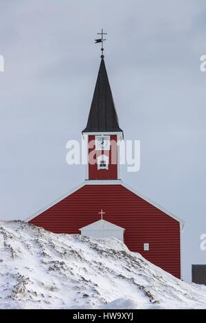 Le Groenland, Nuuk, église Frelsers avec Kirche Banque D'Images