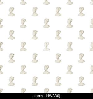 Statue féminine, la tête style cartoon Illustration de Vecteur